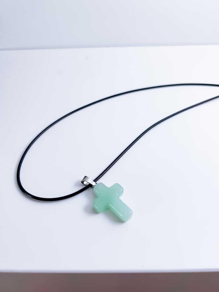 Corded Cross Necklace