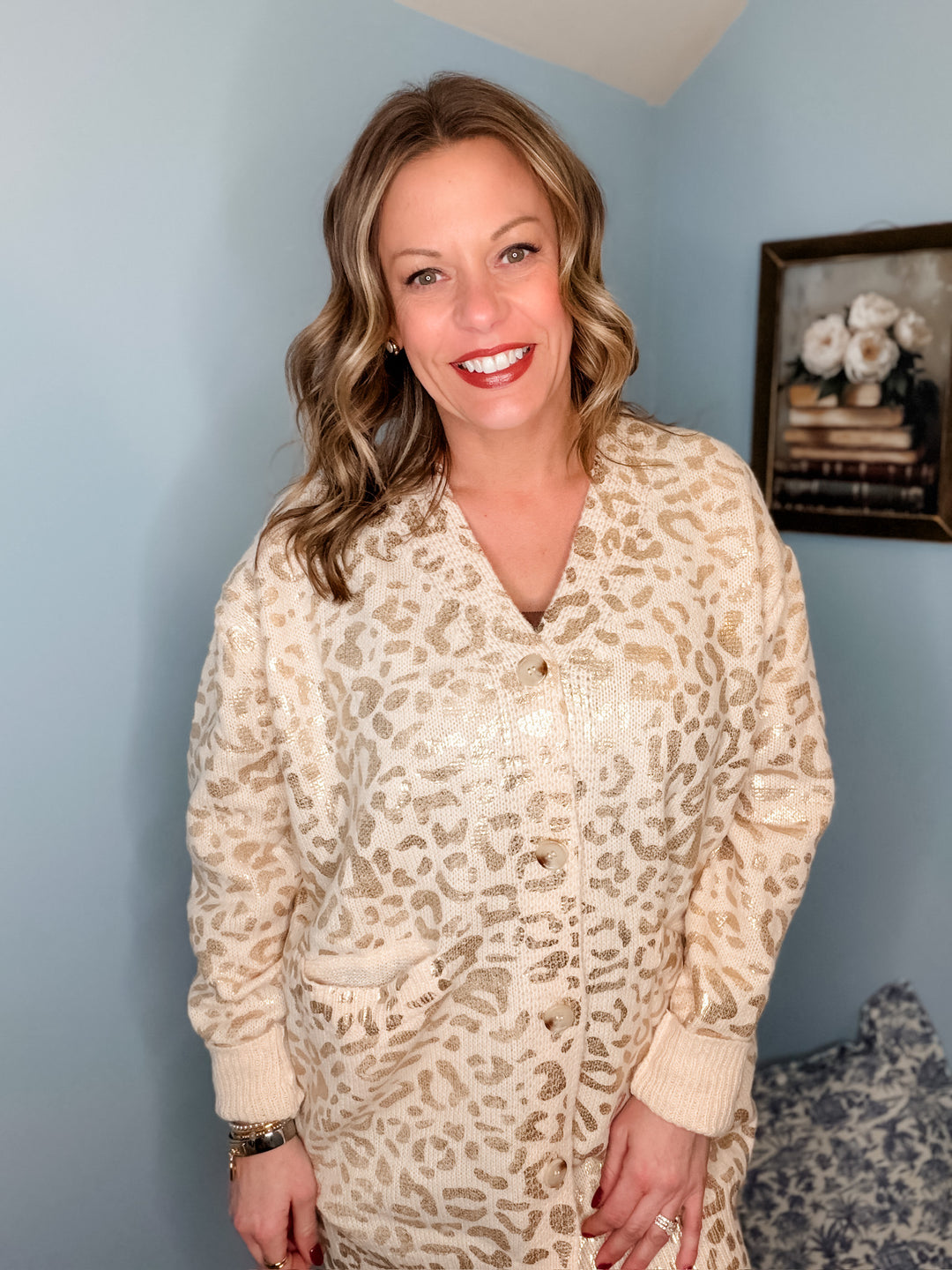 Gold & Leopard Cardigan