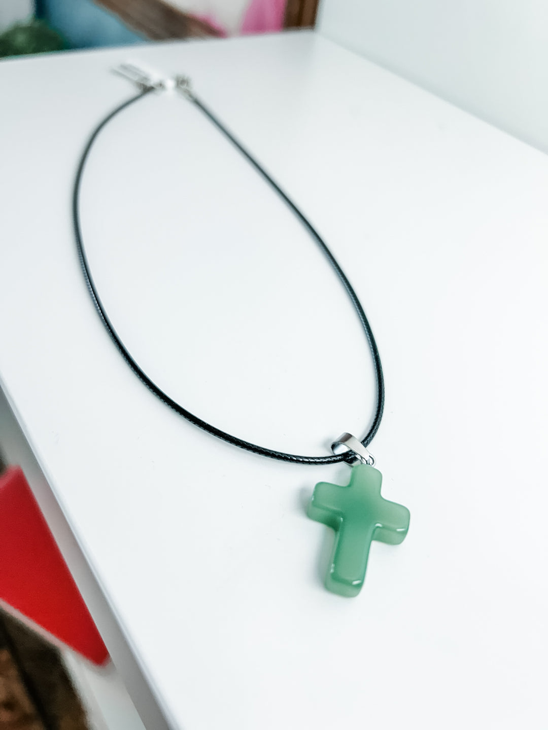 Corded Cross Necklace