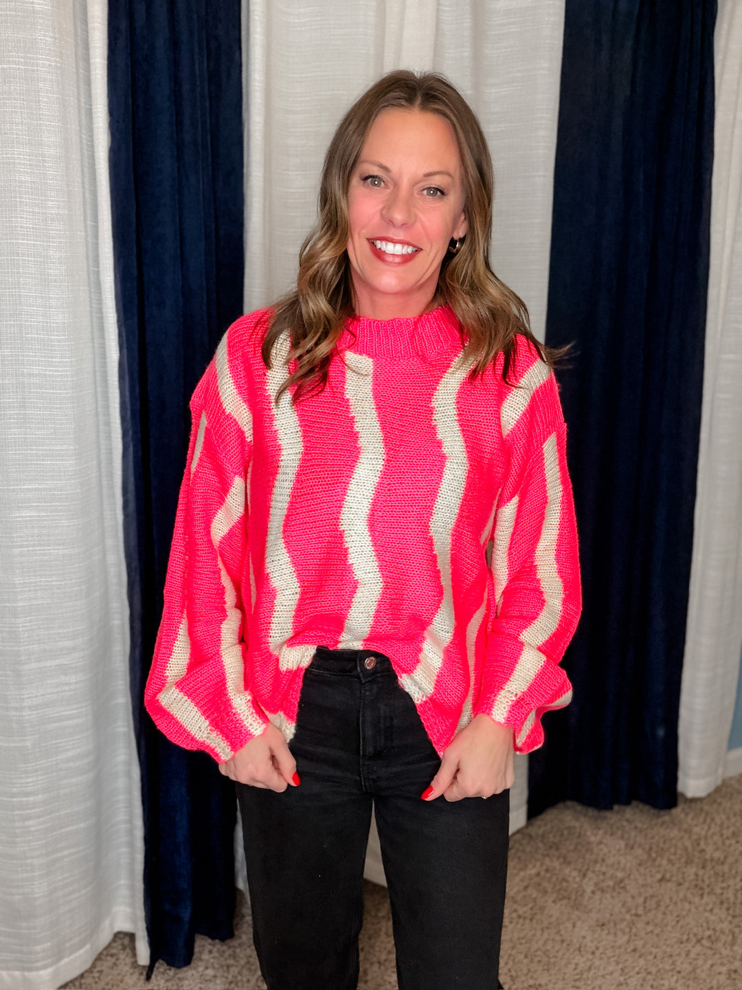 Candy Cane Wave Sweater