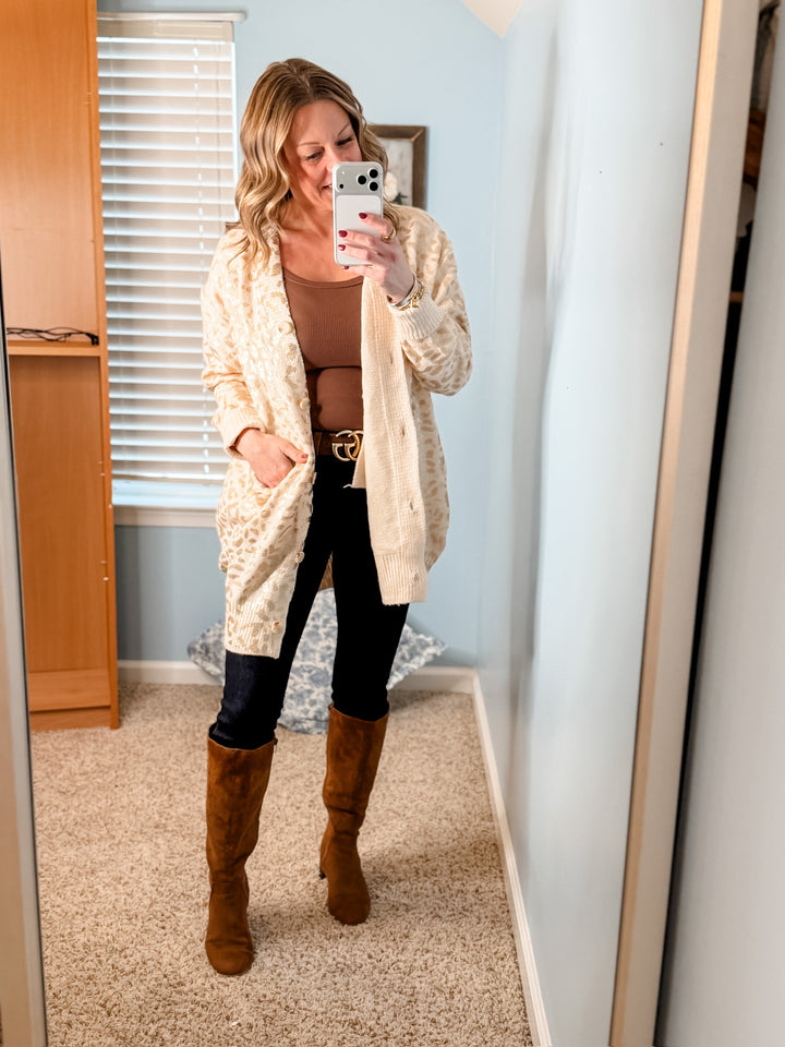 Gold & Leopard Cardigan