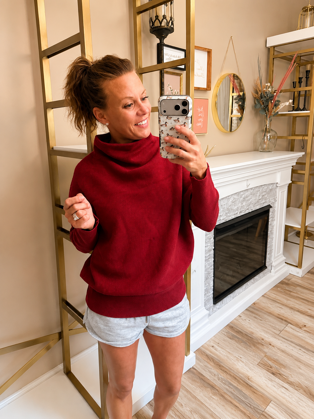 Viscose Dolman Sleeve Mock Neck Sweater