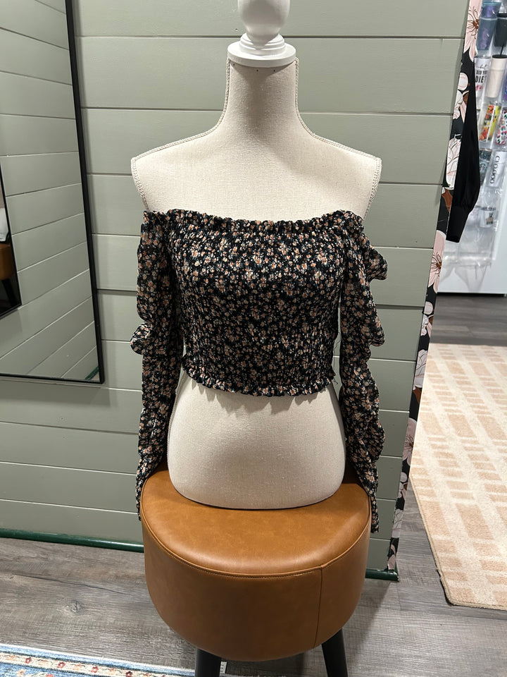 Floral cropped SZ small