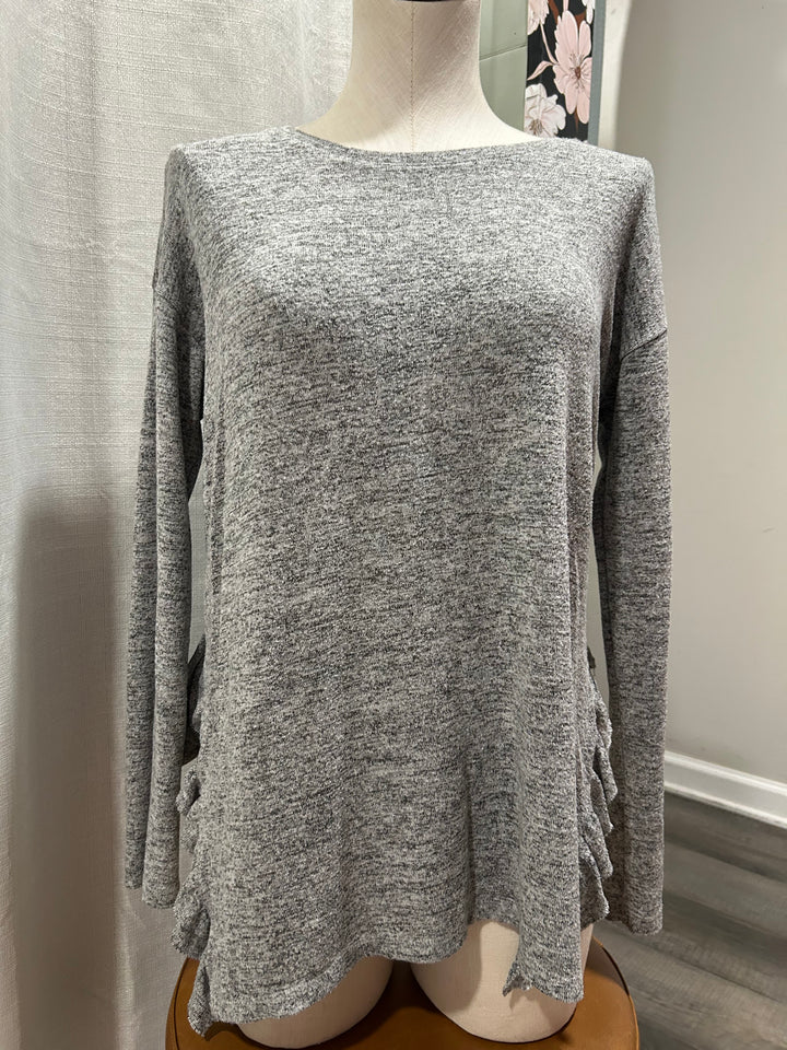 A-Split Side Ruffled Top - S