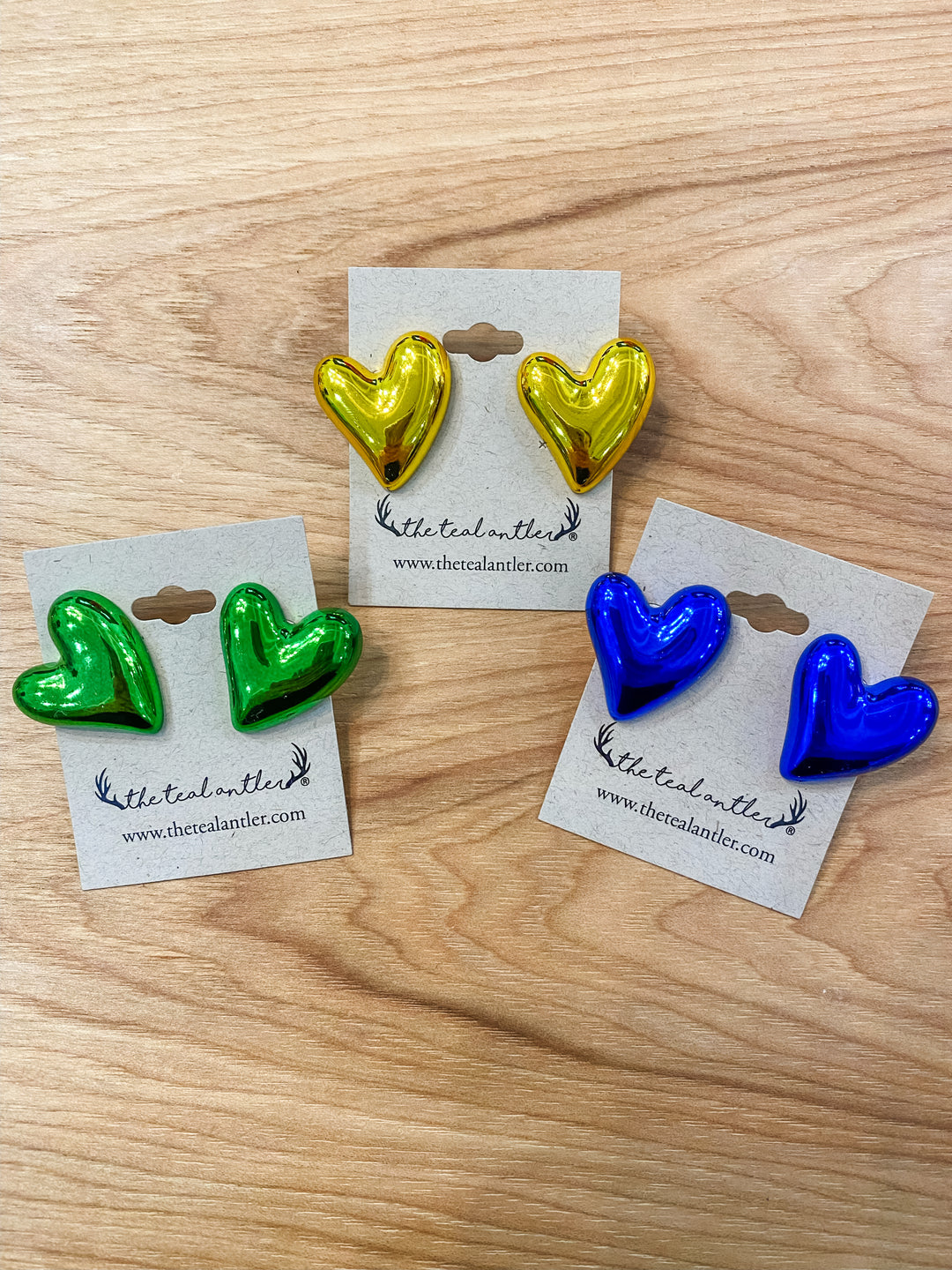 Foil Balloon Heart Stud - The Teal Antler Boutique