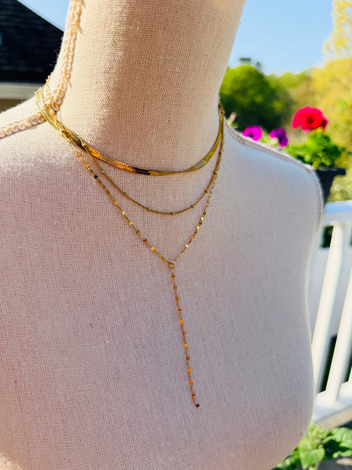 18k Stainless Steel Tarnish Free Y Necklace