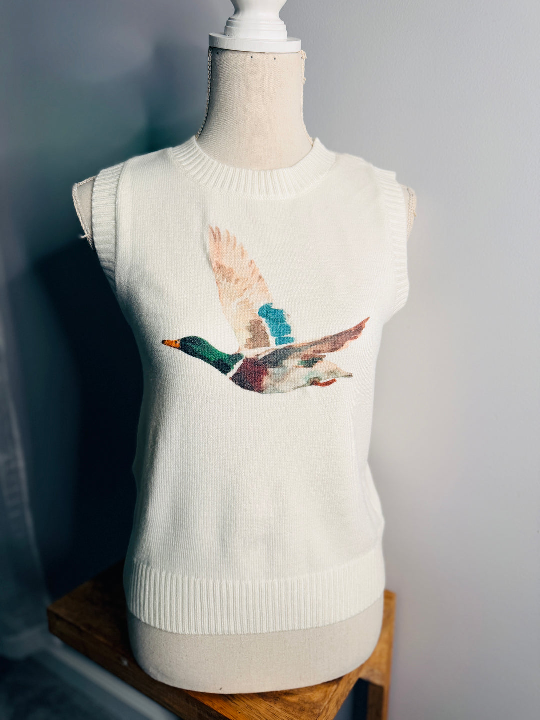 Mallard Duck Printed Sweater Top