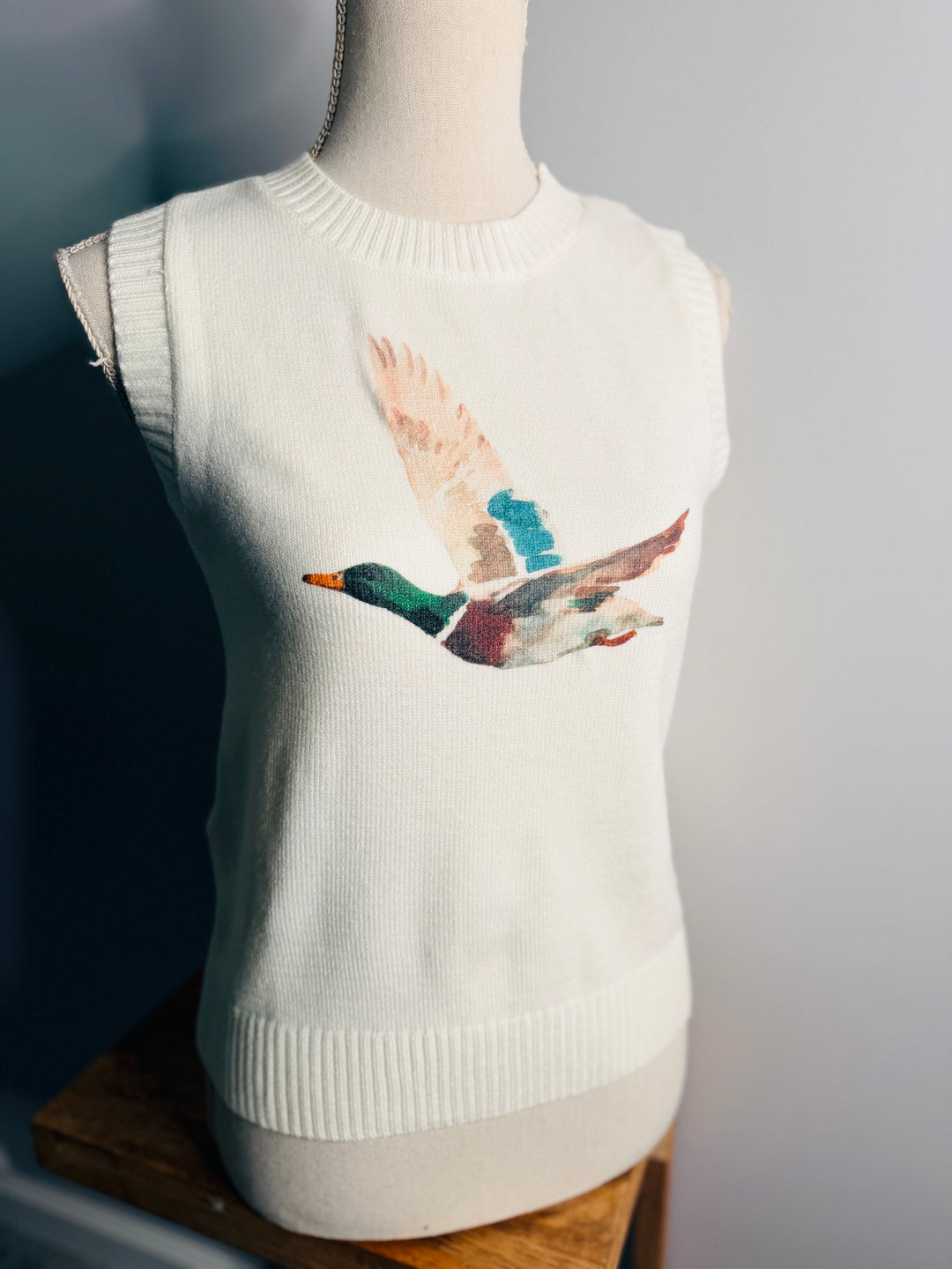 Mallard Duck Printed Sweater Top