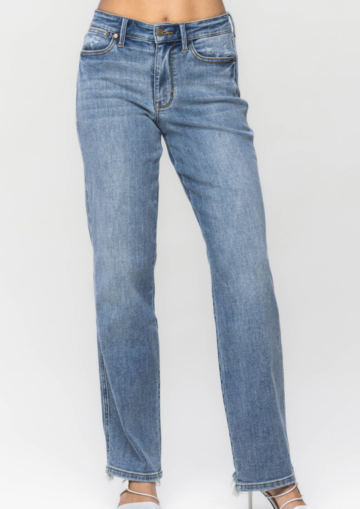 Judy Blue Mid Rise Dad Jean - The Teal Antler Boutique