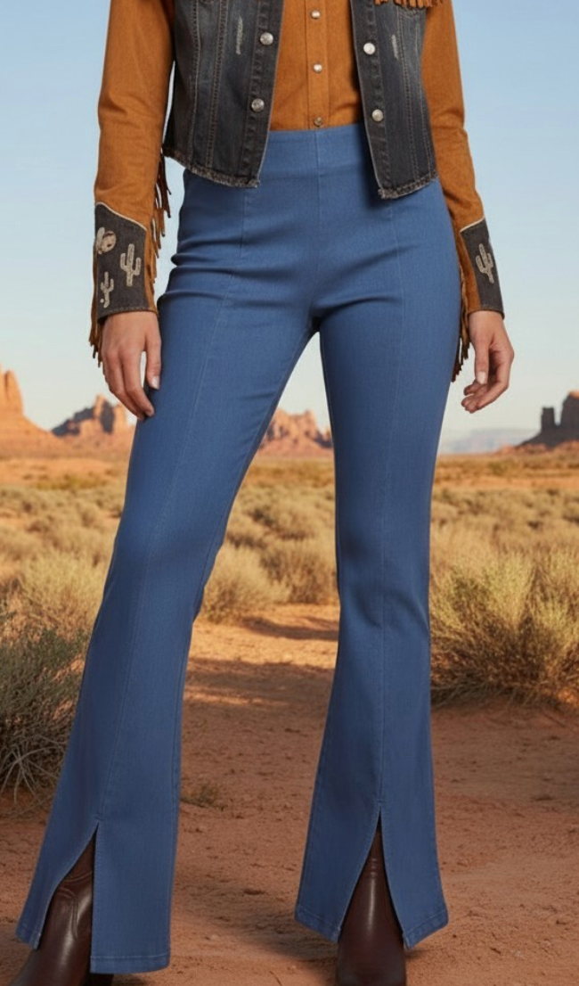 Front Slit Flare Pants