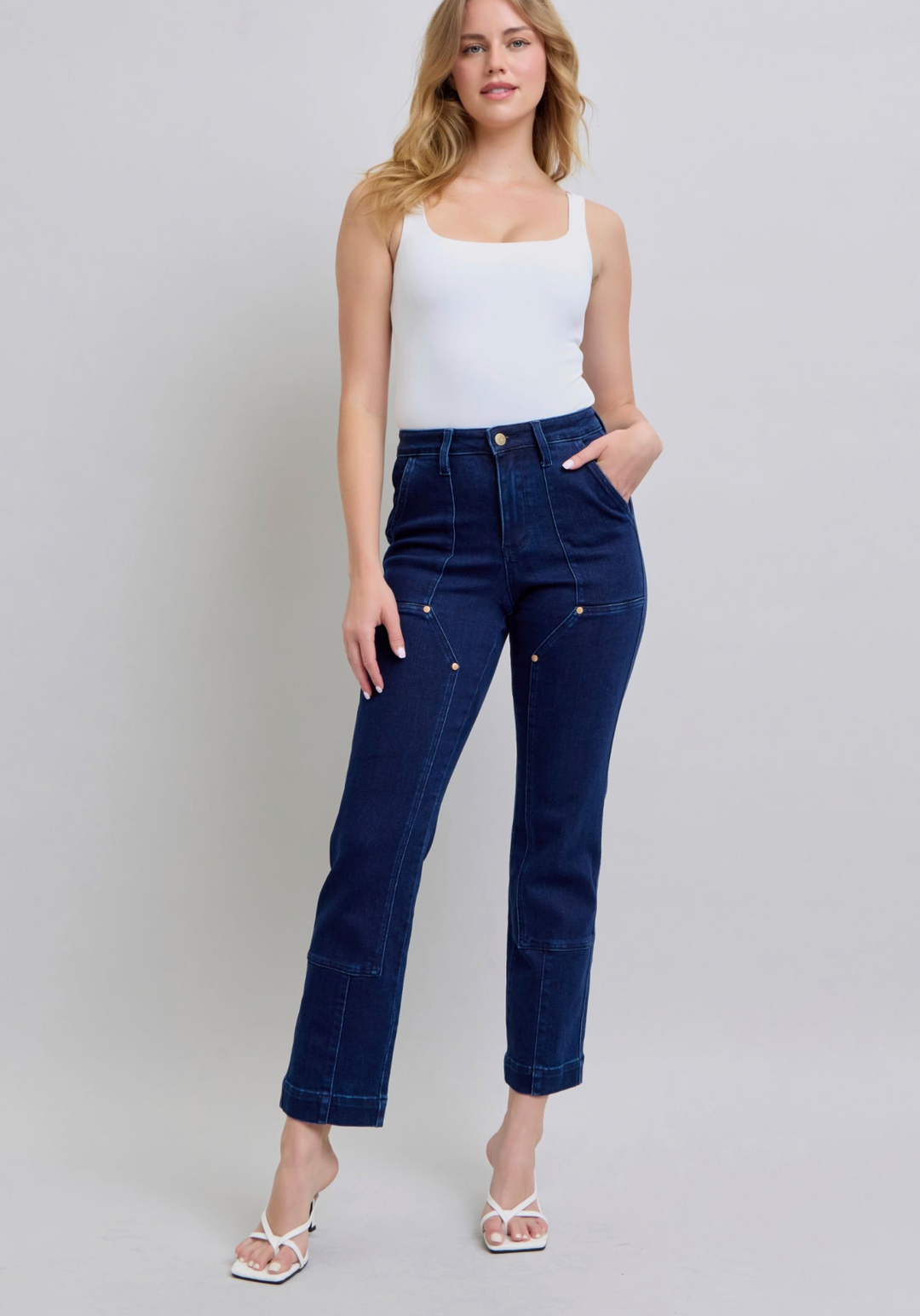 Judy Blue Knee Patch Straight Leg