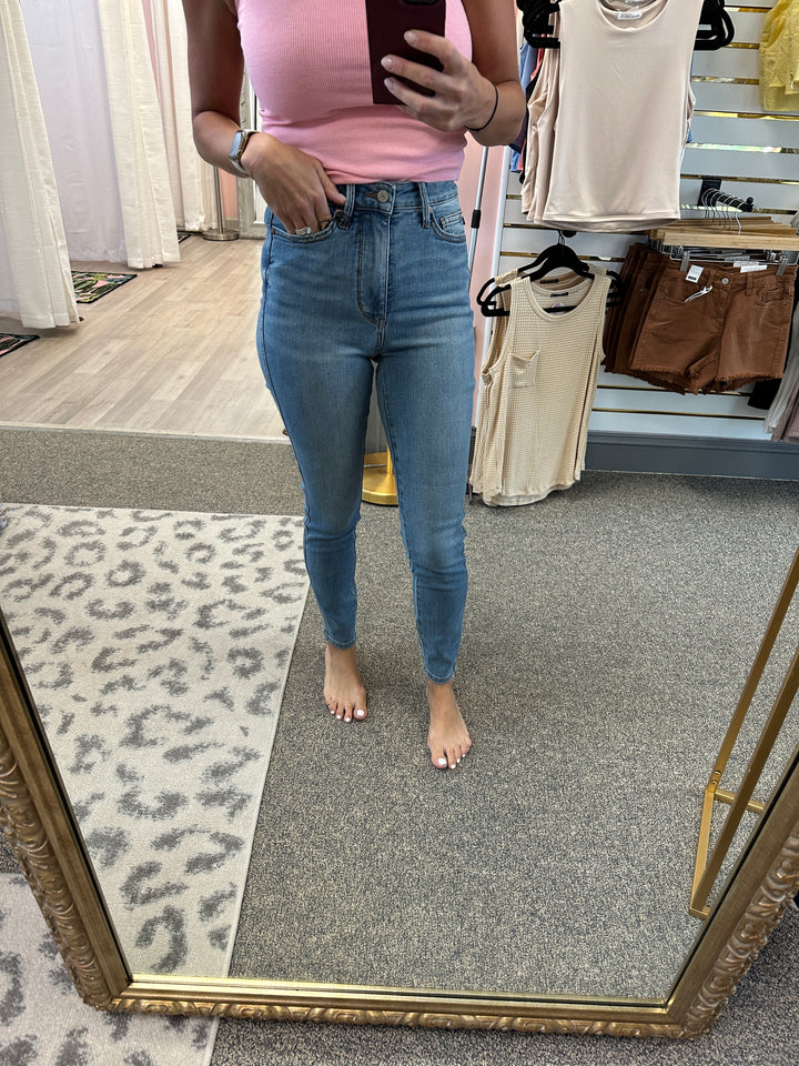 High Waist Tummy Control Skinny Jeans - The Teal Antler Boutique