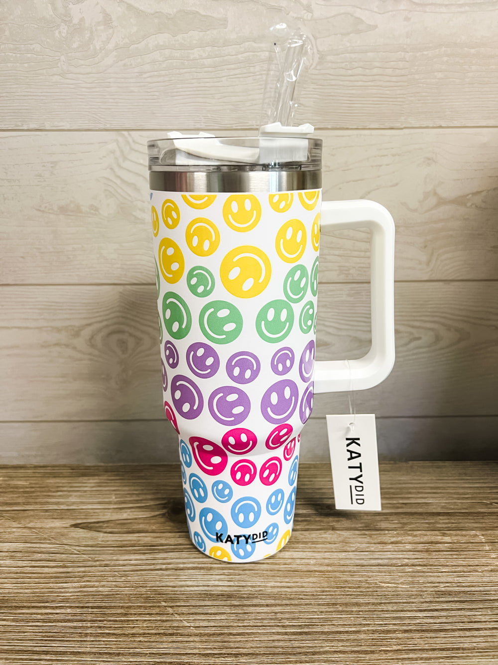 Pastel Happy Face Tumbler - The Teal Antler Boutique