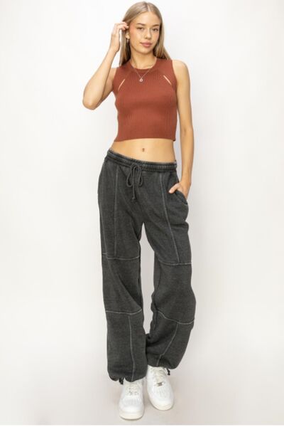 HYFVE Stitched Design Drawstring Sweatpants - The Teal Antler Boutique