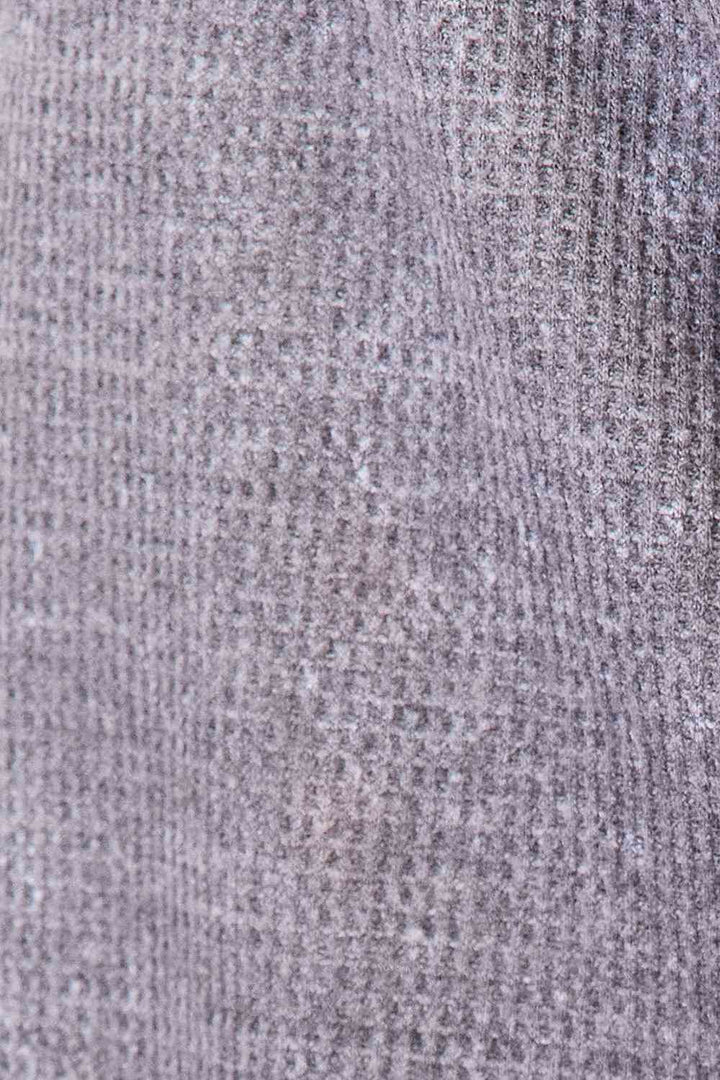 Basic Bae Round Neck Drop Shoulder Slit Sweatshirt - The Teal Antler Boutique