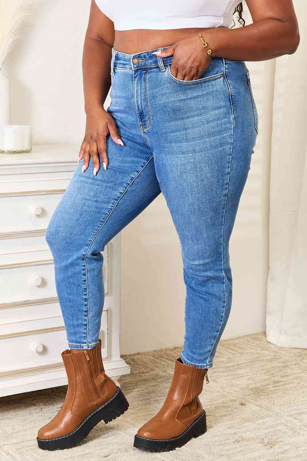 Judy Blue Full Size High Waist Skinny Jeans - The Teal Antler Boutique