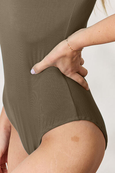Basic Bae Full Size Round Neck Short Sleeve Bodysuit - The Teal Antler Boutique