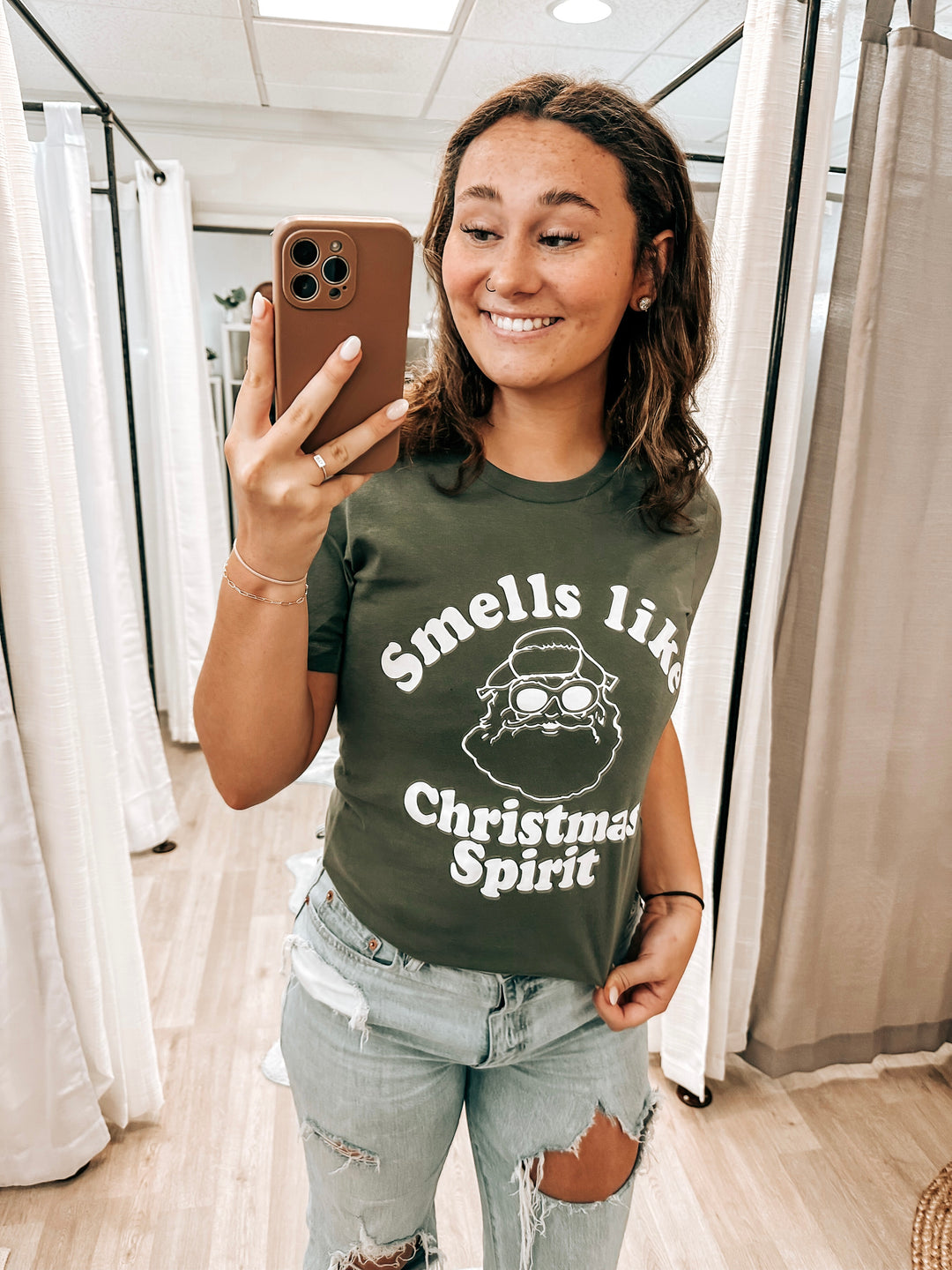 Smells Like Christmas Spirit- Tee - The Teal Antler Boutique