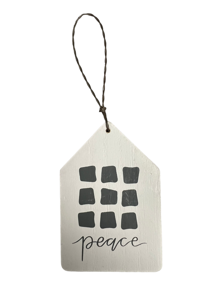 Wood House Ornament - The Teal Antler Boutique