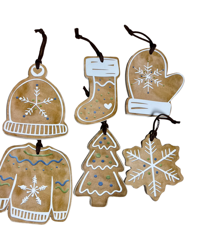 Gingerbread Wooden Ornament - The Teal Antler Boutique