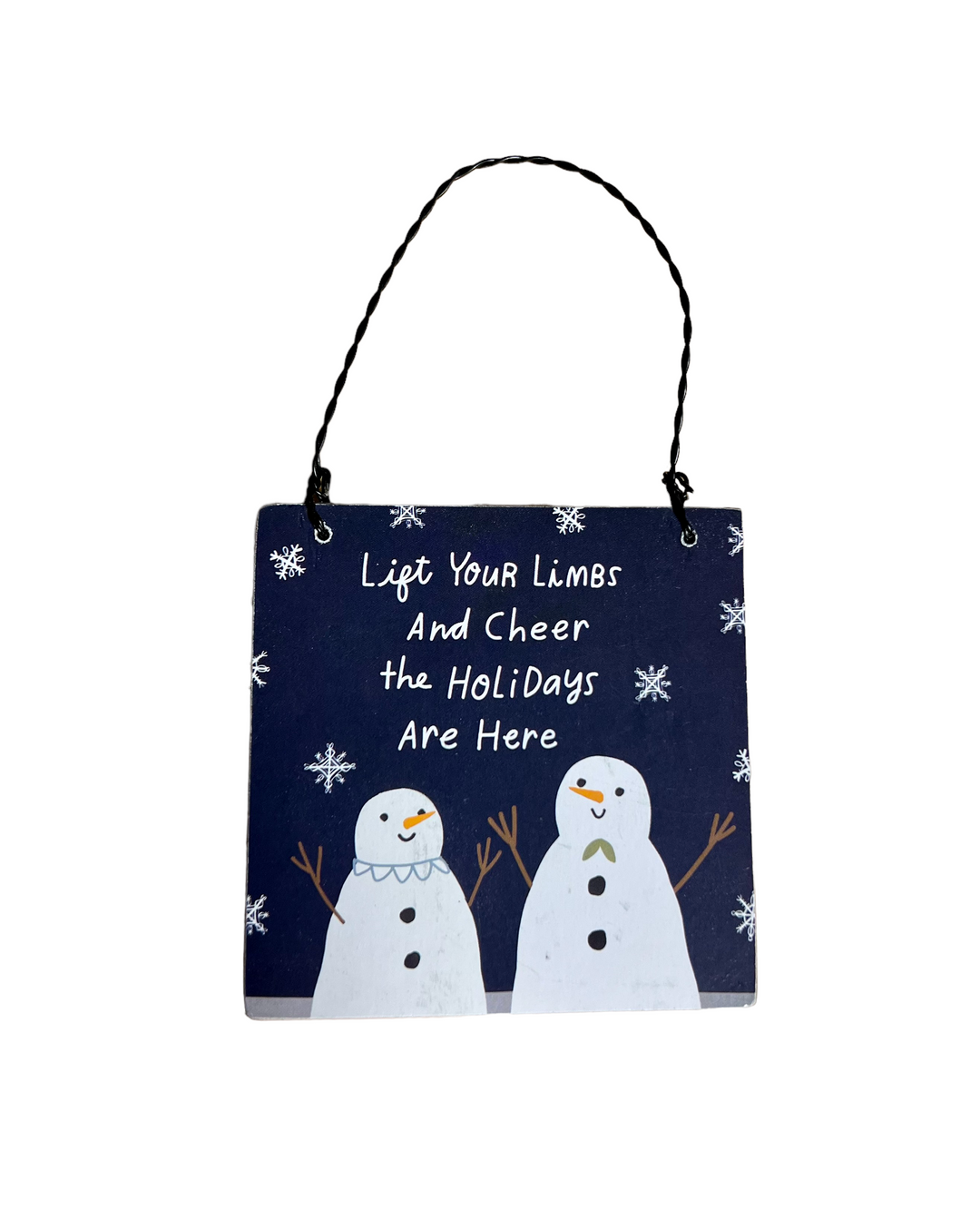 Holiday Snowman Square Ornament - The Teal Antler Boutique