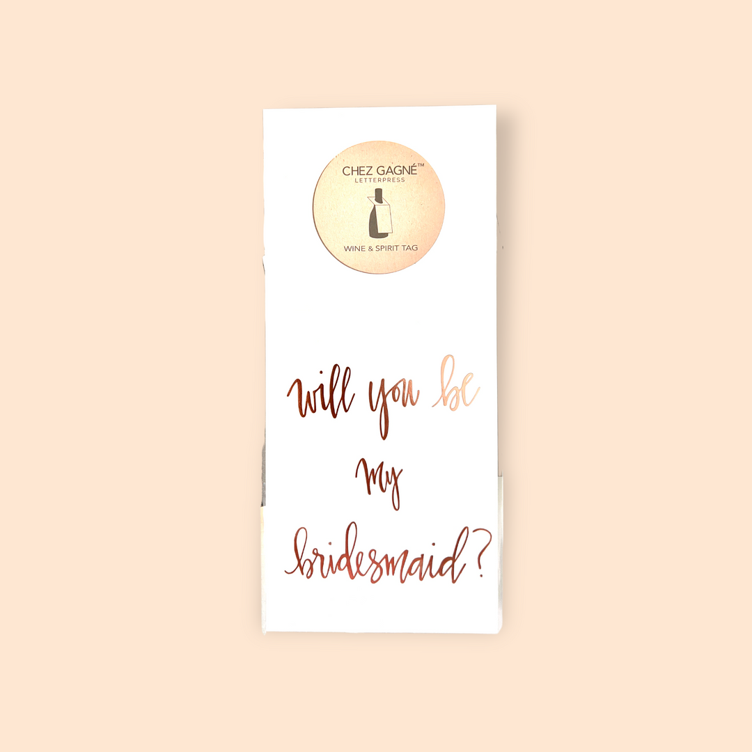 Bridesmaid Wine Tag - The Teal Antler Boutique
