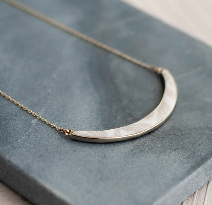 Reversible Gold Curve Necklace - The Teal Antler™