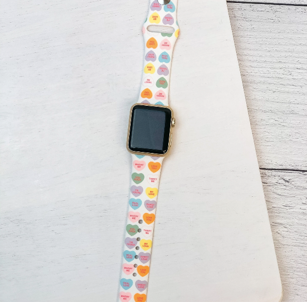 Candy Hearts Silicone Watch Band S/M - The Teal Antler™