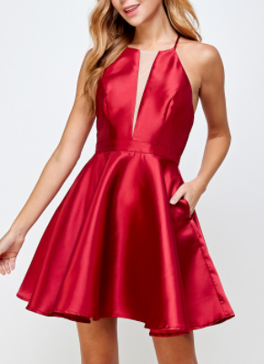 Taffeta Formal Mini Dress - The Teal Antler™