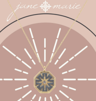 JM Light Blue Hexagon Star Necklace - The Teal Antler™