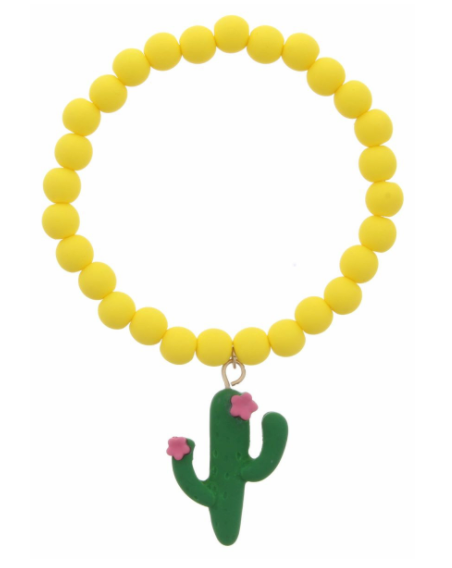 JM Kids Cactus Yellow Beaded Bracelet - The Teal Antler™