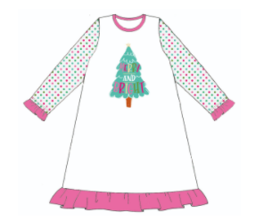 JM Kids Merry & Bright Jammie Gown - The Teal Antler Boutique