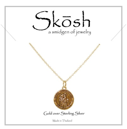 Skosh Gold St. Christopher Necklace - The Teal Antler Boutique