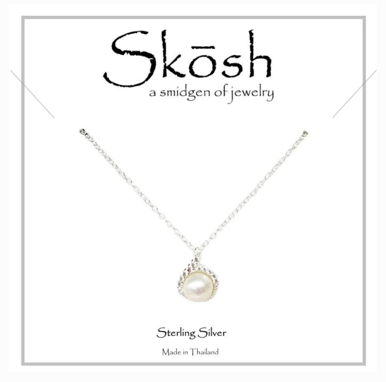 Skosh Pearl & Half CZ Necklace - The Teal Antler Boutique