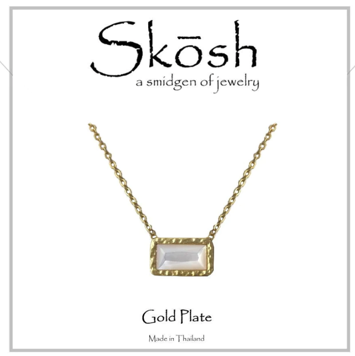 Skosh Gold Faceted MOP Necklace - The Teal Antler Boutique