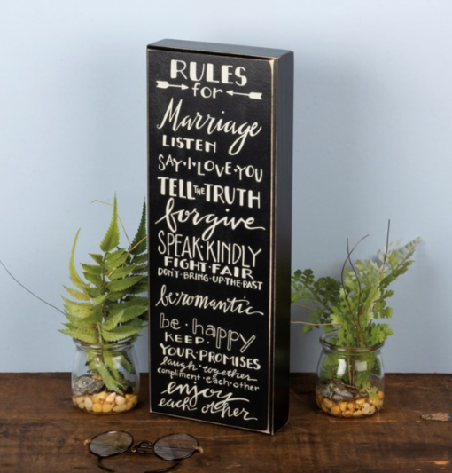Rules for Marriage Sign - The Teal Antler Boutique
