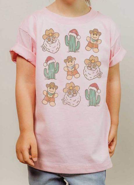 Santa Cactus Kids Graphic Tee - The Teal Antler Boutique
