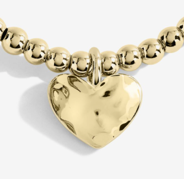 Anklet - Hammered Heart Gold - The Teal Antler Boutique