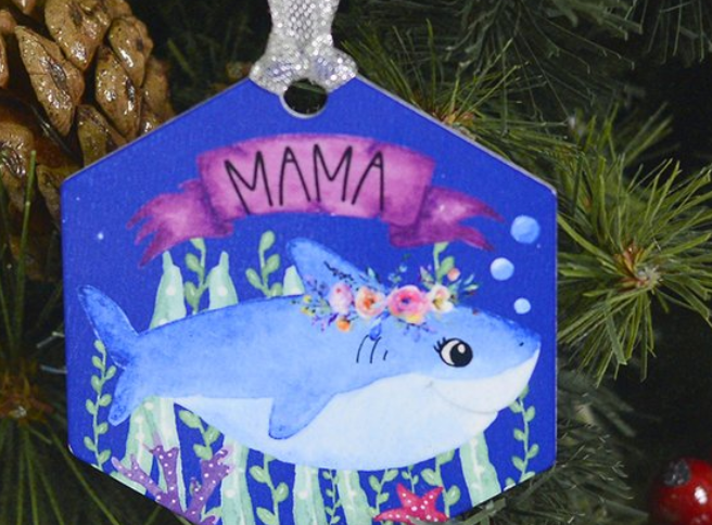 Mama Shark Christmas Ornament - The Teal Antler™