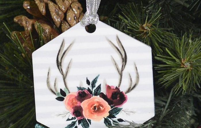 Christmas Antlers Christmas Ornament - The Teal Antler™