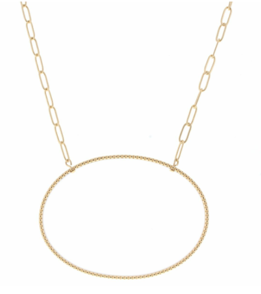 JM Gold Chain w/ Shape & White Enamel Inlay Necklace - The Teal Antler™