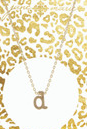 JM 16" Gold Block Initial Necklace - The Teal Antler™