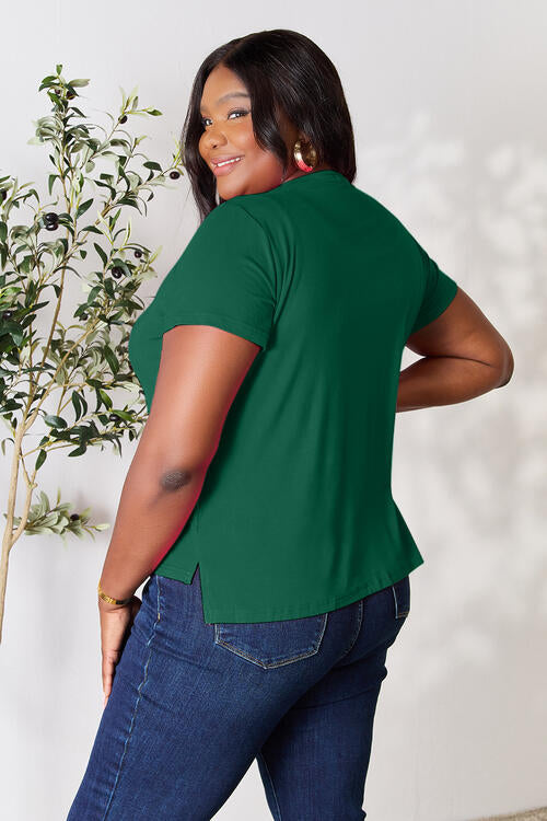 Basic Bae Full Size Round Neck Short Sleeve T-Shirt - The Teal Antler Boutique