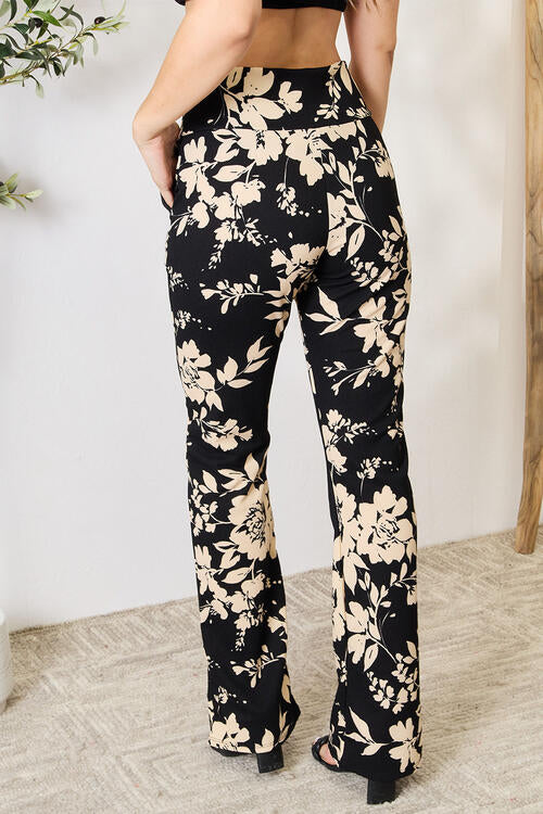 Heimish Full Size High Waist Floral Flare Pants - The Teal Antler Boutique