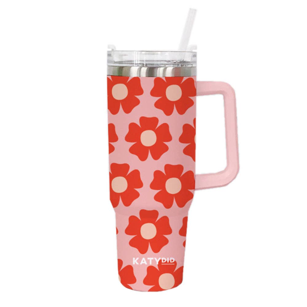 Flower Power 40 Oz Tumbler Cup - The Teal Antler Boutique