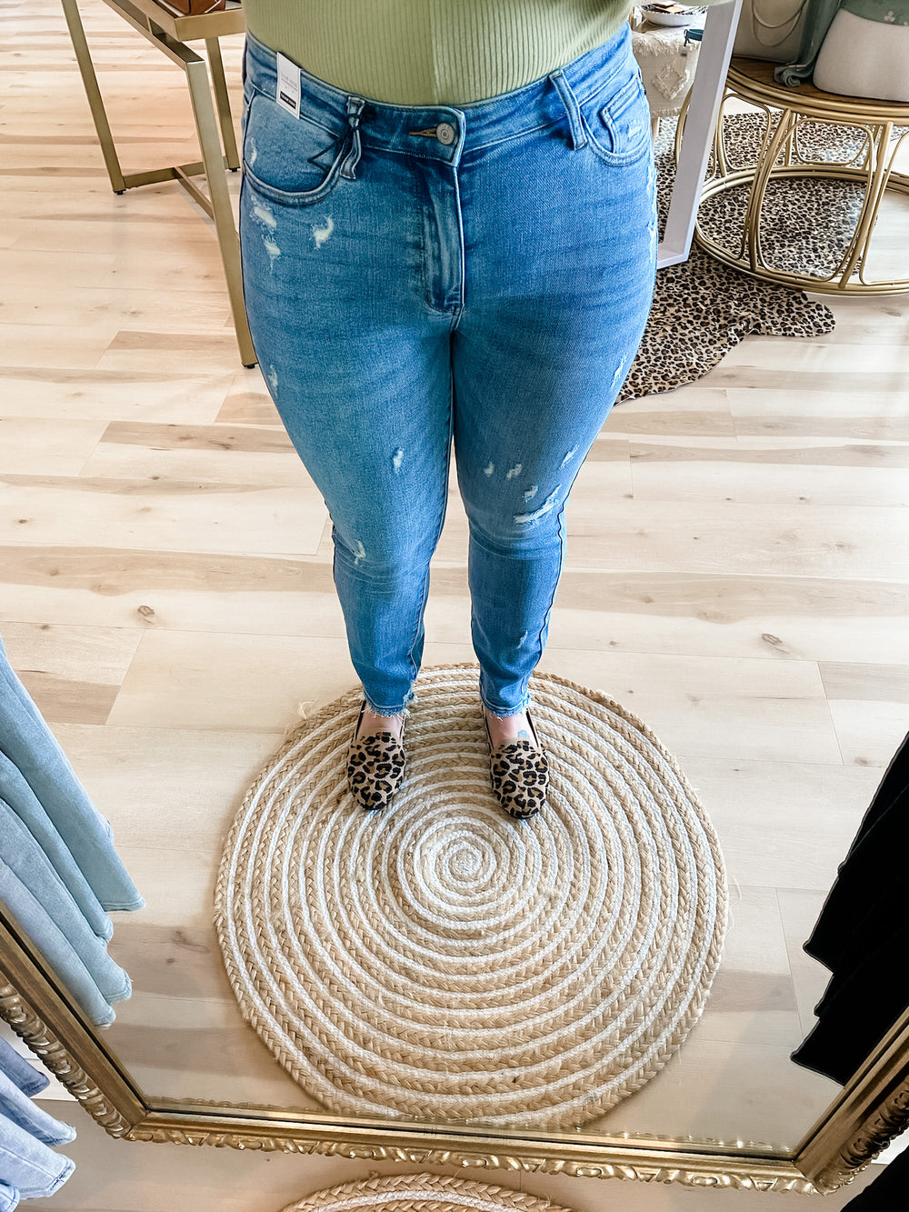 High Rise Mineral Wash Relaxed Fit Jeans - The Teal Antler Boutique