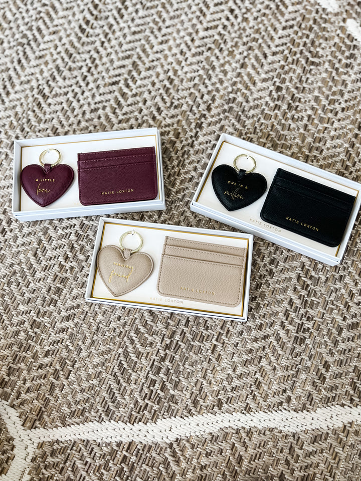 Heart Keyring & Card Holder Set - One in a Million - The Teal Antler Boutique