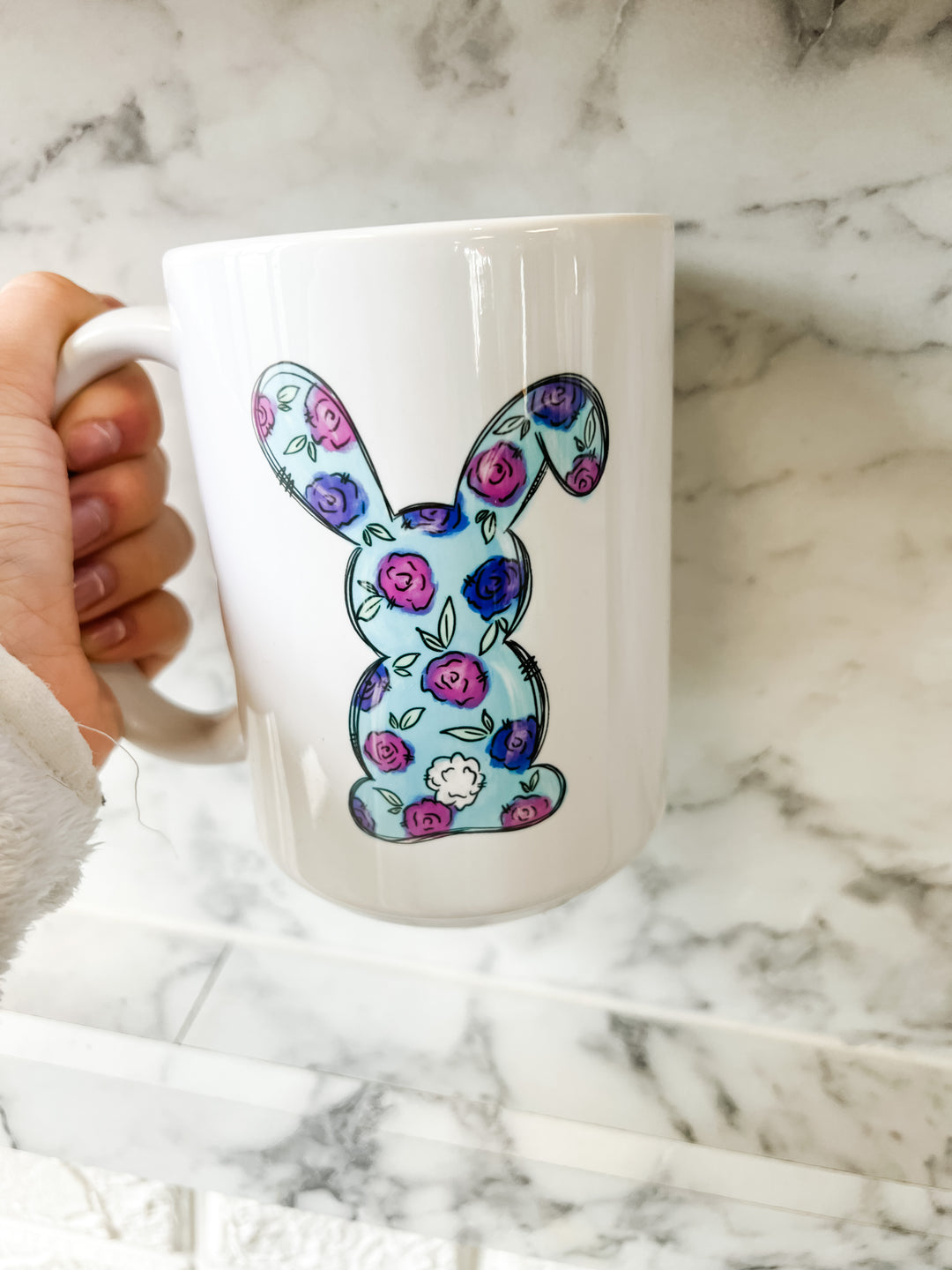 Floral Bunny Mug - The Teal Antler Boutique