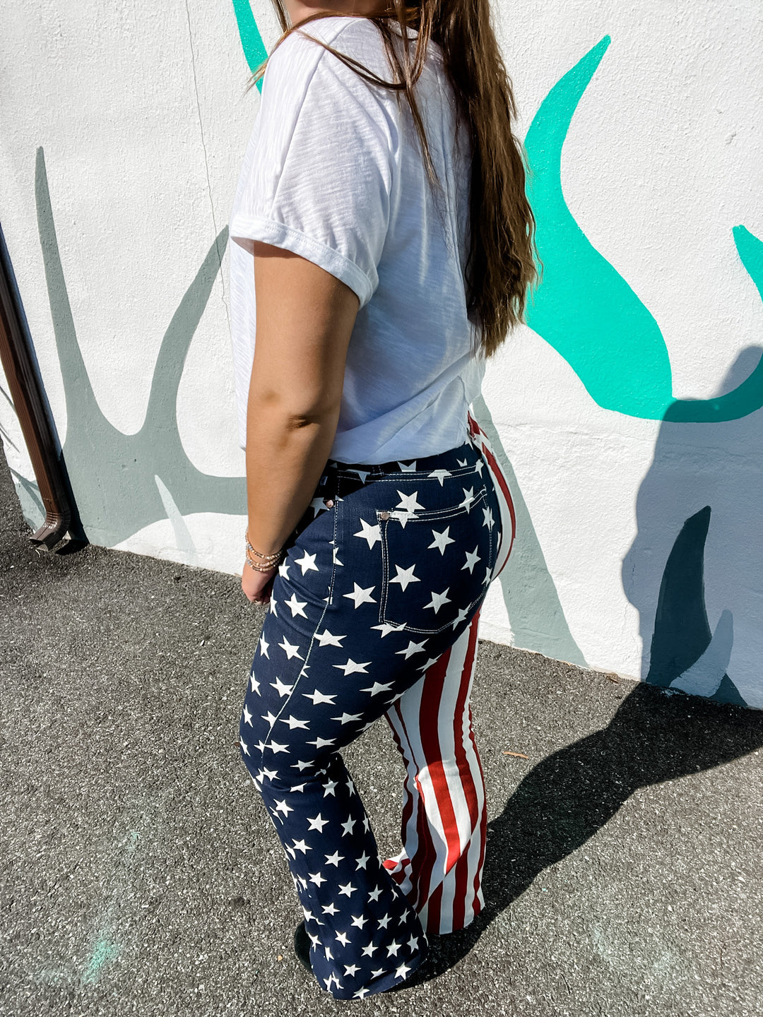 American Flag Flare Judy Blue Jeans - The Teal Antler Boutique