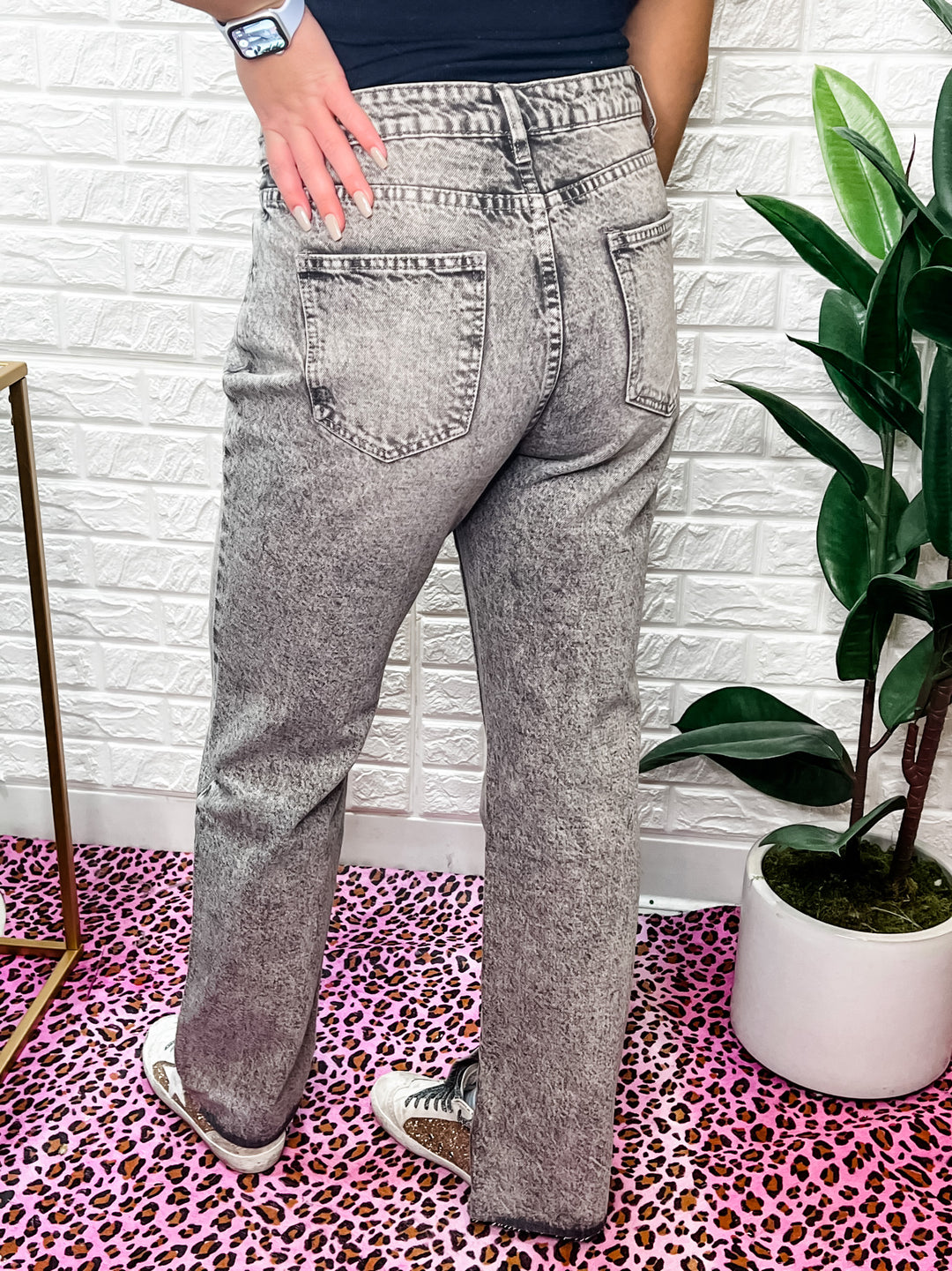 Criss Cross Acid Jeans - The Teal Antler Boutique